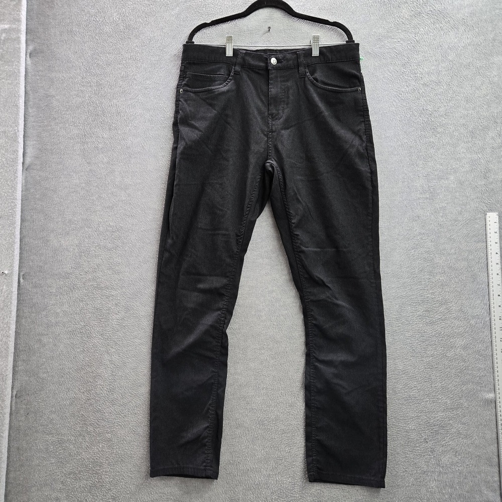 IZOD Men Pants 34X32 Black Nylon Rayon Chino Golf Straight Fit Performance